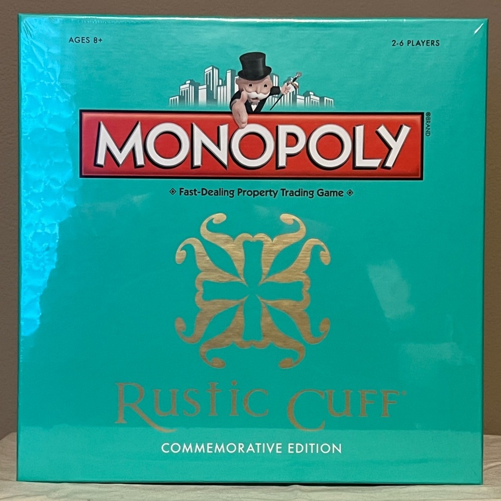 Rustic Cuff Commemorative Edition Monopoly Board Game - NEW & UNOPENED